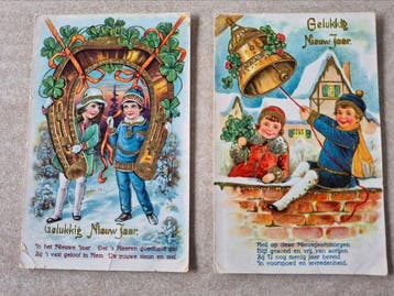 Nederland en diverse landen - Kerstmis - Nieuwjaar kinderen,, Gelopen