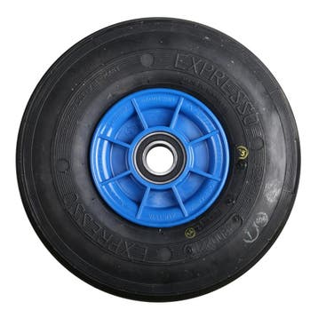 Steekwagenwiel Expresso Luchtband Kogellader Zwart/Blauw, Verzenden