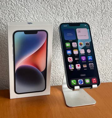 Apple iPhone 14 128GB Blauw / Garantie / Nette staat, 128 GB, Blauw, Refurbished, Ophalen of Verzenden