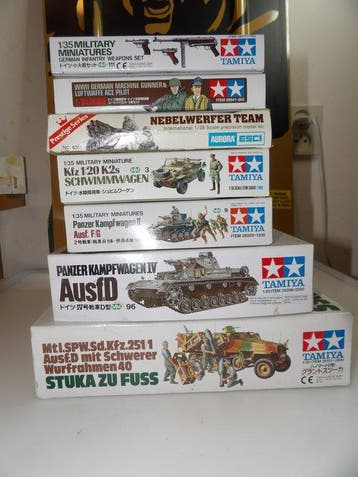 6 x Tamiya 1 x ESCI - Bouwpakket (7) - WW2 Duitse Leger 1:35, Nieuw