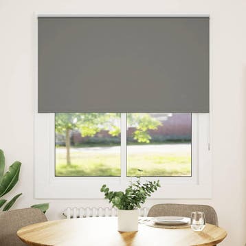 vidaXL Rolgordijn verduisterend 125x130 cm stofbreedte 121,6, Verzenden, Nieuw, Grijs