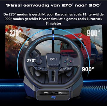 PXN - V900 Gen 2 - Race Stuur - Met Pedalen & Flippers - 270, Verzenden, Nieuw