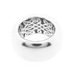 Brede zilveren ring, Gebruikt, Overige kleuren, Ophalen of Verzenden, 17 tot 18