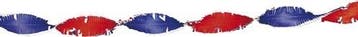 Rood Wit Blauw Crepe Papier Slinger 24 meter, Ophalen of Verzenden, Nieuw