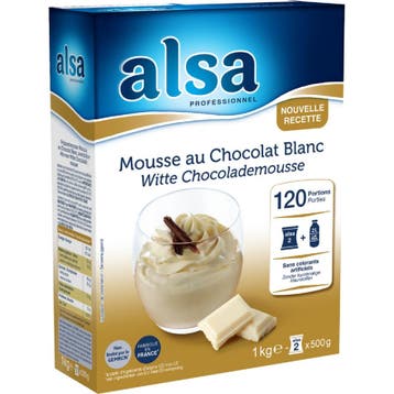 Alsa Mousse Witte Chocolade 1kg, Verzenden, Nieuw