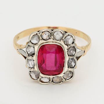 Ring - 14 karaat Geel goud Diamant (Natuurlijk), Nieuw