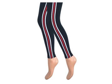 Dames legging - Katoen - Streep - Zwart, Kleding | Dames, Leggings, Maillots en Panty's, Verzenden, Nieuw