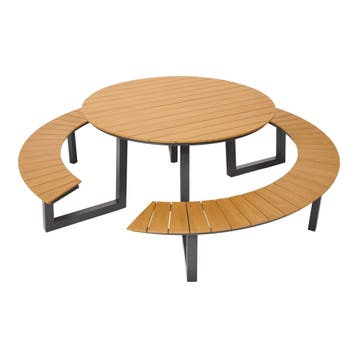 Picknicktafel  Arezzo  Aluminium  Rond  Lesli Living, Tuin en Terras, Verzenden, Nieuw