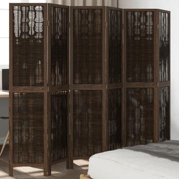 vidaXL Kamerscherm met 6 panelen massief paulowniahout, Verzenden, Nieuw
