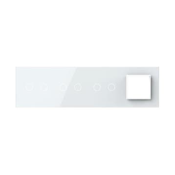 Livolo | Wit | 2+2+2+SR | Glasplaat, Ophalen of Verzenden, Nieuw