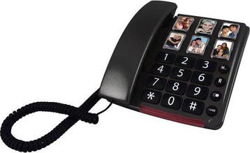 Alecto Senioren Telefoon - Grote fototoetsen en cijfers - Ex, Telecommunicatie, Verzenden, Zo goed als nieuw