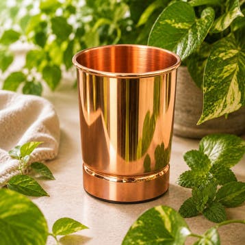 Puur koperen beker glad - hoogglans gepolijst 300 ml/125 g, Ophalen of Verzenden, Nieuw