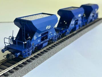 Roco H0 - Modeltrein goederenwagon (3) - Drie blauw, Hobby en Vrije tijd, Modeltreinen | H0, Nieuw