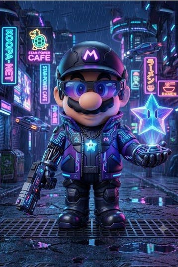 Mielo Art - Mario Kart Retro Futurist