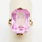 Ring - 18 karaat Geel goud - 4.50ct. tw. Synthetische, Sieraden, Tassen en Uiterlijk, Ringen, Nieuw