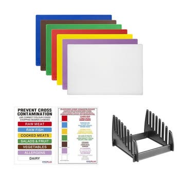 Snijplanken | 7-set | Kunststof | 450 x 300 x 10 mm, Verzenden