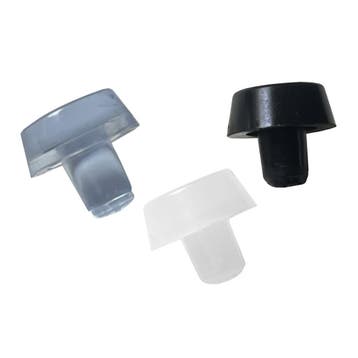 Set van 50 PVC-pluggen, buffers, bumpers (rond, 6,3 mm, tra, Ophalen of Verzenden, Nieuw