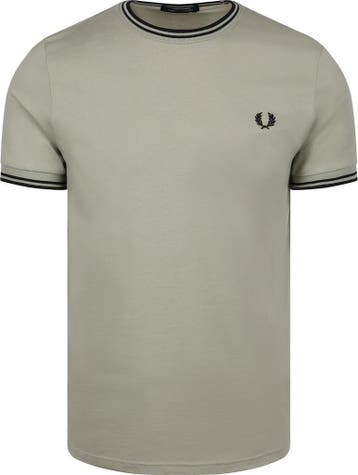 Fred Perry Twin Tipped T-shirt Groen S23 maat M Heren, Kleding | Heren, T-shirts, Nieuw, Fred Perry, Groen, Verzenden