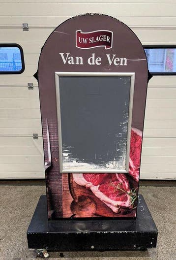 Reclamebord, Stoepbord, B102 x D52 x H189cm