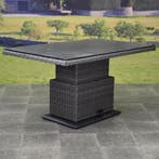 Miami lounge-diningtafel 140x85xH47-71 cm in hoogte, Tuin en Terras, Tuintafels, Ophalen of Verzenden, Nieuw, Wicker