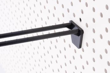 Perfowand Blisterhaak - 15 cm - Dubbel - Zwart - Kunstst...