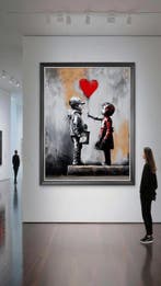 Mrs Art Prime - Love Is the Only Currency in Banksy Style
