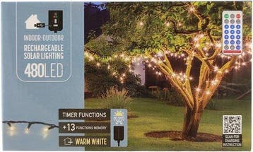 2dekans | LED-lichtkrans Lifetime Warm wit 20 m Zon, Ophalen of Verzenden, Zo goed als nieuw