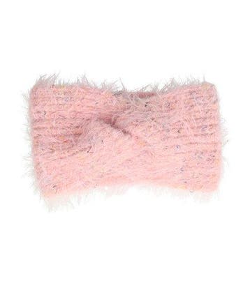 Haarband Twist 12cm – Soft 7% Wol – Gebreide Stof – Roze, Nieuw