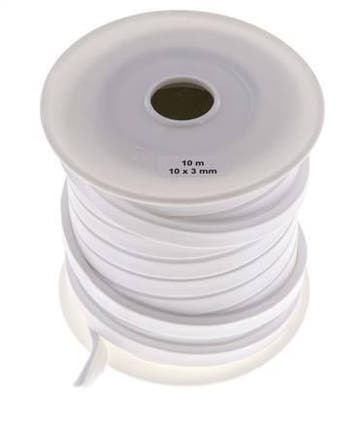 10x3 mm PTFE-vlakafdichtingsband 10 m, Verzenden, Nieuw