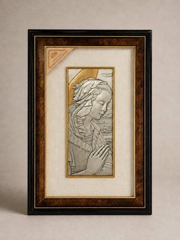 Alliani (Acca) - Bloksnijwerk/relief, Madonna in preghiera -