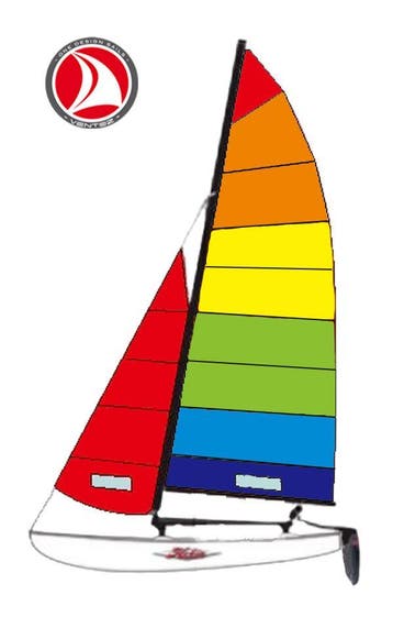 Ventoz Grootzeil Hobie Cat 16 Multi Colour, nieuw!, Verzenden, Nieuw, 3 tot 6 meter, Minder dan 15 m²