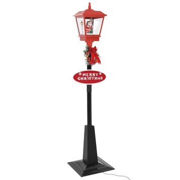 vidaXL Straatlantaarn met kerstman LED 180 cm, Verzenden, Nieuw
