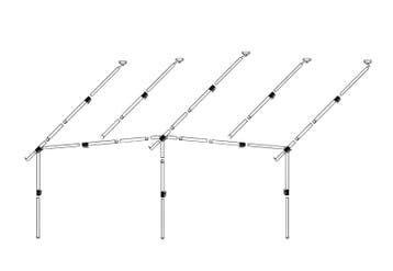 Dorema Frame Voortent Aluminium 28mm 270/300, Nieuw