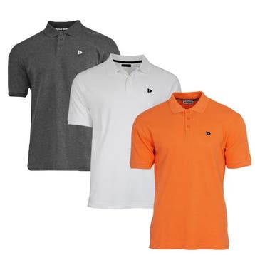Donnay Donnay Heren - 3-Pack - Polo shirt Noah - Donkergrijs, Verzenden, Nieuw