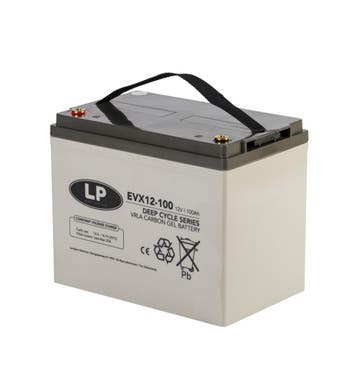 Landport (LP) AGM-GEL-Carbon accu EVX12-100 Deep Cycle 12 v, Caravans en Kamperen, Ophalen of Verzenden, Nieuw