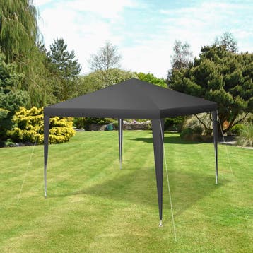 Paviljoen Farah, waterdicht, steeksysteem, 3x3m - grijs, Tuin en Terras, Partytenten, Verzenden, Nieuw