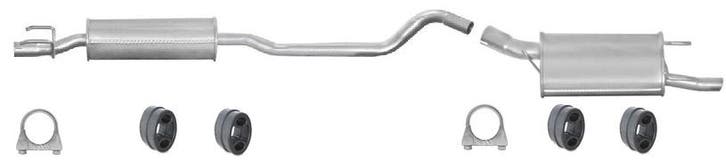Complete uitlaat Einddemper + Middendemper Opel Corsa B, Auto-onderdelen, Uitlaatsystemen, Nieuw, Verzenden