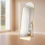 LoXa Passpiegel Luxora Goud – 160x60 cm – Staand of Hangend, Huis en Inrichting, Woonaccessoires | Spiegels, Verzenden, Nieuw