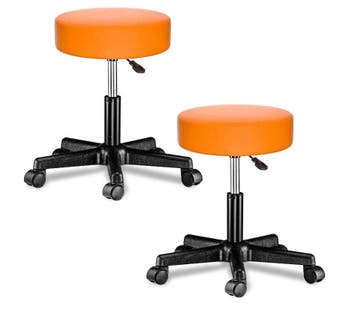 Rolkruk set van 2 kunstleer Oranje 360° draaibaar, Verzenden, Nieuw in verpakking