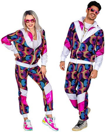 Trainingspak Disco Fever 80s Unisex, Ophalen of Verzenden, Nieuw