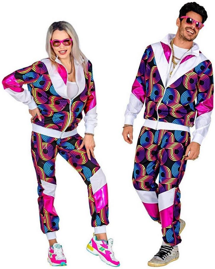 Trainingspak Disco Fever 80s Unisex, Kleding | Dames, Carnavalskleding en Feestkleding, Nieuw, Ophalen of Verzenden