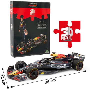 3D puzzel Max Verstappen Formule 1 - 34 cm - Decoratief, Ophalen of Verzenden, Zo goed als nieuw
