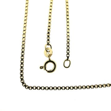 Gouden Venetiaanse schakelketting, Sieraden, Tassen en Uiterlijk, Kettingen, Ophalen of Verzenden, Gebruikt, Goud, Goud