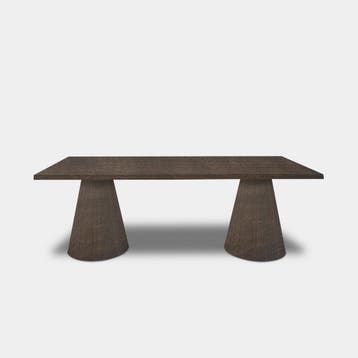 Tafel Boomstam Eikenhout  Set Kegelpoot  300x100, Huis en Inrichting, Tafels | Eettafels, Nieuw