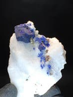 lazuriet Kristal op matrix - Hoogte: 7 cm - Breedte: 7 cm-, Verzamelen