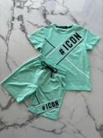 Jongens 2 delig sportief setje Mint groen Icon, Verzenden, Nieuw, Overige maten