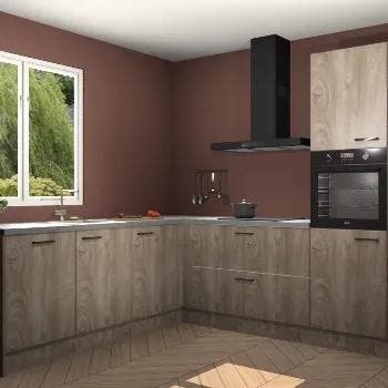 Cantaro Eiken keuken Willemstad 118658, Huis en Inrichting, Keuken | Complete keukens, Verzenden, Nieuw