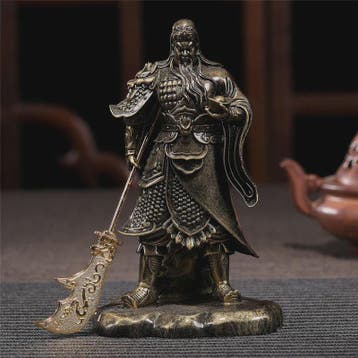 Bronzen Guan Gong Beeld - Feng Shui Resin Beeld voor Huisdec, Verzenden