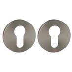 Set van twee pc-plaatjes ø52x6mm Permafix PVD antraciet, Verzenden, Nieuw