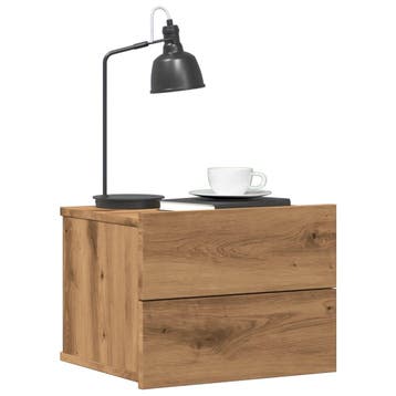 vidaXL Nachtkastjes 2 st wandgemonteerd 40x32x30 cm, Minder dan 45 cm, Verzenden, Nieuw, Minder dan 55 cm